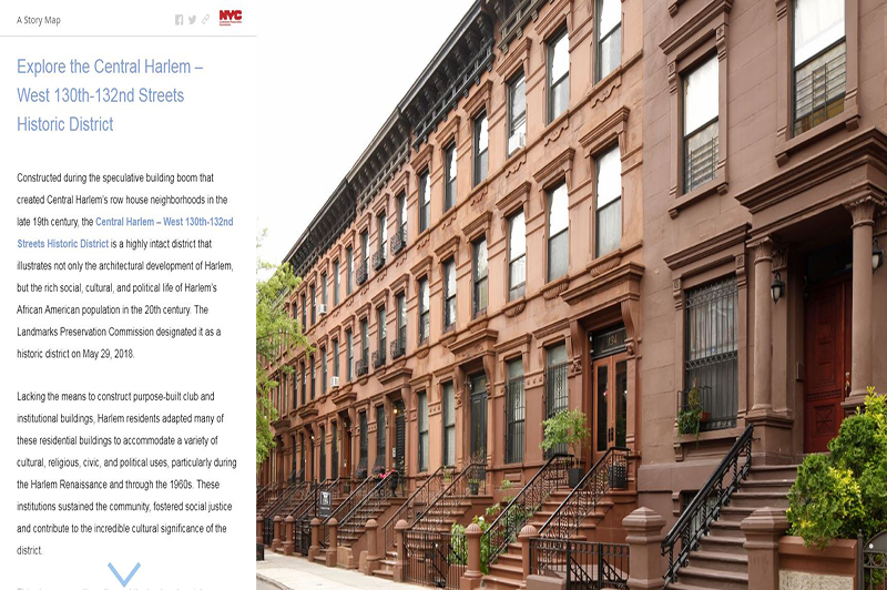 Rowhouses on West 131st Street in the Central Harlem West 130-132nd Streets Historic District